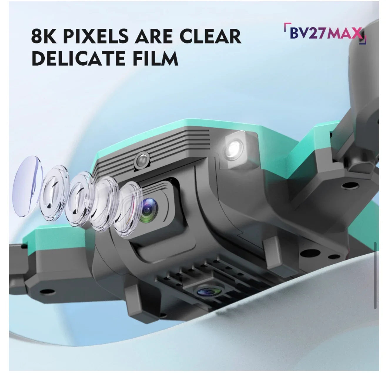 Cámara de dron 8K con lentes desmontables y tecnología avanzada para fotografía aérea profesional